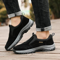 Men's Slip-On Shoes - Arch Support Walking Shoes - Thick Cushioned Sole
