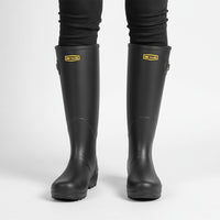 Women's Rain Boots - Tall & Waterproof - Non-Slip Sole