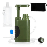 Portable Water Filter - Hand Pump Survival Filter - Backpacking & Emergency
