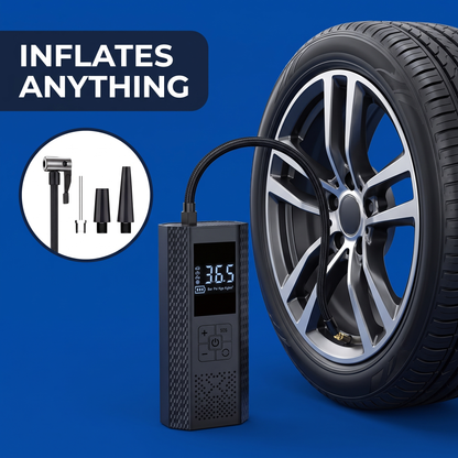 Portable Air Compressor - 150 PSI Cordless Tire Inflator - Digital Gauge