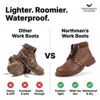 Waterproof Work Boots - Steel Toe Safety Boots - Slip-Resistant