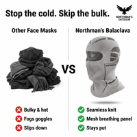 Balaclava Ski Mask - Seamless Knit Winter Face Mask - Motorcycle & Cycling