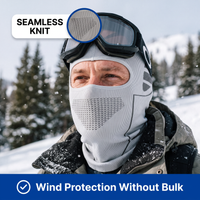 Balaclava Ski Mask - Seamless Knit Winter Face Mask - Motorcycle & Cycling