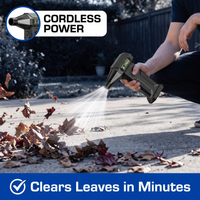 Cordless Leaf Blower - Handheld Rechargeable Yard & Driveway Blower - 110 m/h Turbo