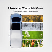 Windshield Cover for Snow - Frost & Sun Shade - Fits Most Cars & SUVs