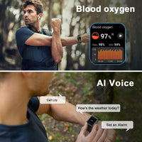 Rugged Smartwatch for Men - Bluetooth Calls & Heart Rate - IP68