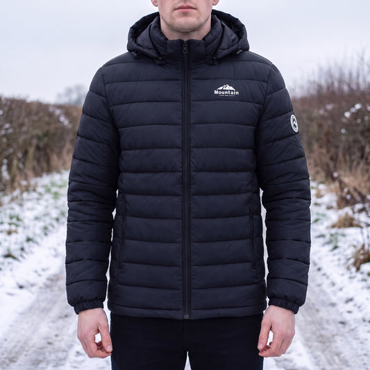 Winterjacke Herren - Steppjacke mit Kapuze - Warm Wattiert