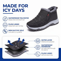 Women's Winter Boots - Waterproof & Slip-On - Warm Fur Lined