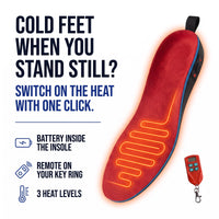 Heated Insoles with Key-Ring Remote – Warm Feet When You Stop Moving