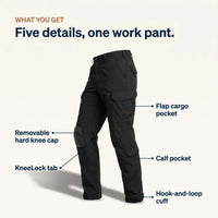 Men’s Tactical Work Pants – 10 Pockets – Reinforced Knees