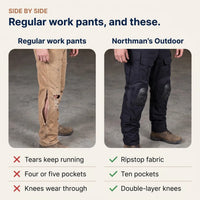 Men’s Tactical Work Pants – 10 Pockets – Reinforced Knees