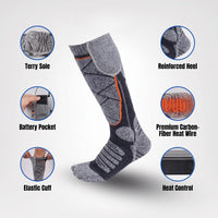 Heated Socks - Rechargeable Battery - 3 Warmth Levels