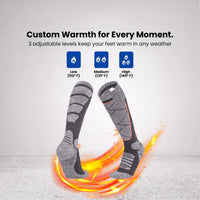 Heated Socks - Rechargeable Battery - 3 Warmth Levels