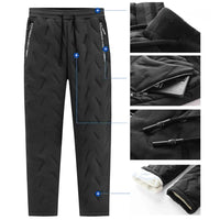 Fleece-Lined Joggers Men - Windproof - Zip Pockets