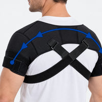 Shoulder Brace - Double Cross-Strap Posture Support - Adjustable Fit