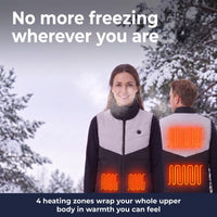 Heated Vest - 4 Heating Zones & One-Button Control - S to XXL
