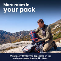 Down Sleeping Bag - Rectangular 90% Goose Down Bag - Rated to 14°F