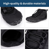 Barefoot Shoes for Winter - Warm Lined Barefoot Boots - Quick Lace
