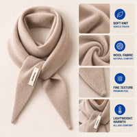 Triangle Scarf for Women - Soft Wool Knit - Neck or Head Scarf