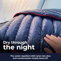 Down Sleeping Bag - Rectangular 90% Goose Down Bag - Rated to 14°F