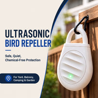 Ultrasonic Bird Deterrent - Clip-On, USB-C Rechargeable - Chemical-Free