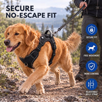 No Pull Dog Harness - Front & Back Clip - Reflective & Adjustable