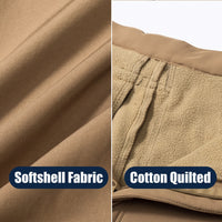Mens Cargo Pants - Fleece Lined Softshell - Waterproof for Winter