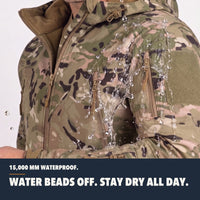 Camo Jacket for Men - Waterproof Fleece Lined Softshell - Hooded