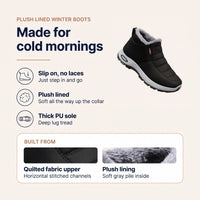 Winter Boots for Women & Men - Plush Lined Slip On - Thick Tread Sole