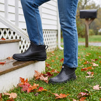 Ankle Rain Boots - Slip-On Short Garden Boots for Women - Wave Tread