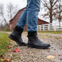 Short Rain Boots for Women & Men - Plush Lined - Knit Cuff & Lug Sole