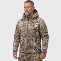 Camo Jacket for Men - Waterproof Fleece Lined Softshell - Hooded