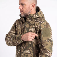 Camo Jacket for Men - Waterproof Fleece Lined Softshell - Hooded