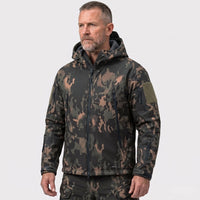 Camo Jacket for Men - Waterproof Fleece Lined Softshell - Hooded