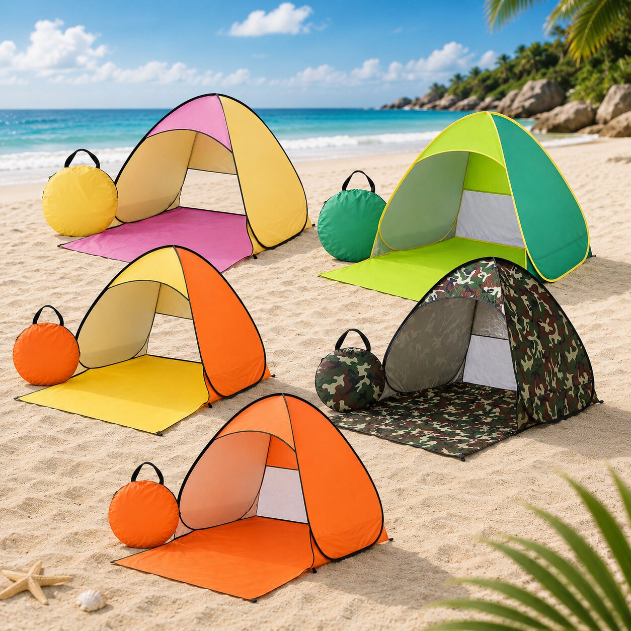 Pop-Up Beach Tent - UPF 50+ Sun Protection - Sets Up in Seconds