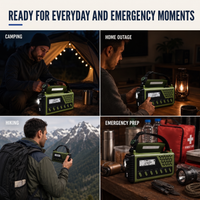Emergency Radio - Hand Crank & Solar Powered - 10,000mAh Power Bank