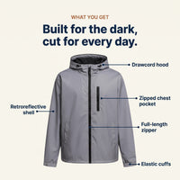 Reflective Windbreaker Jacket – Unisex – Waterproof & Windproof