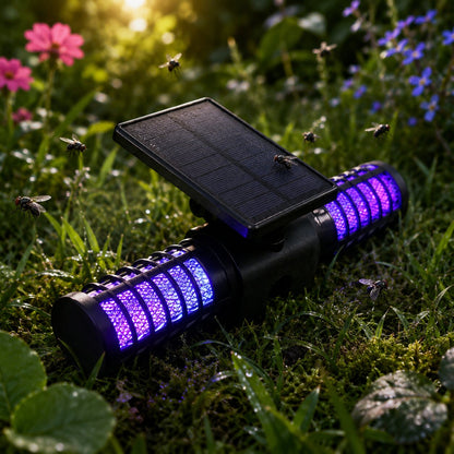 Solar Mosquito Lamp Outdoor - Bug Zapper Ground Stake - Waterproof UV