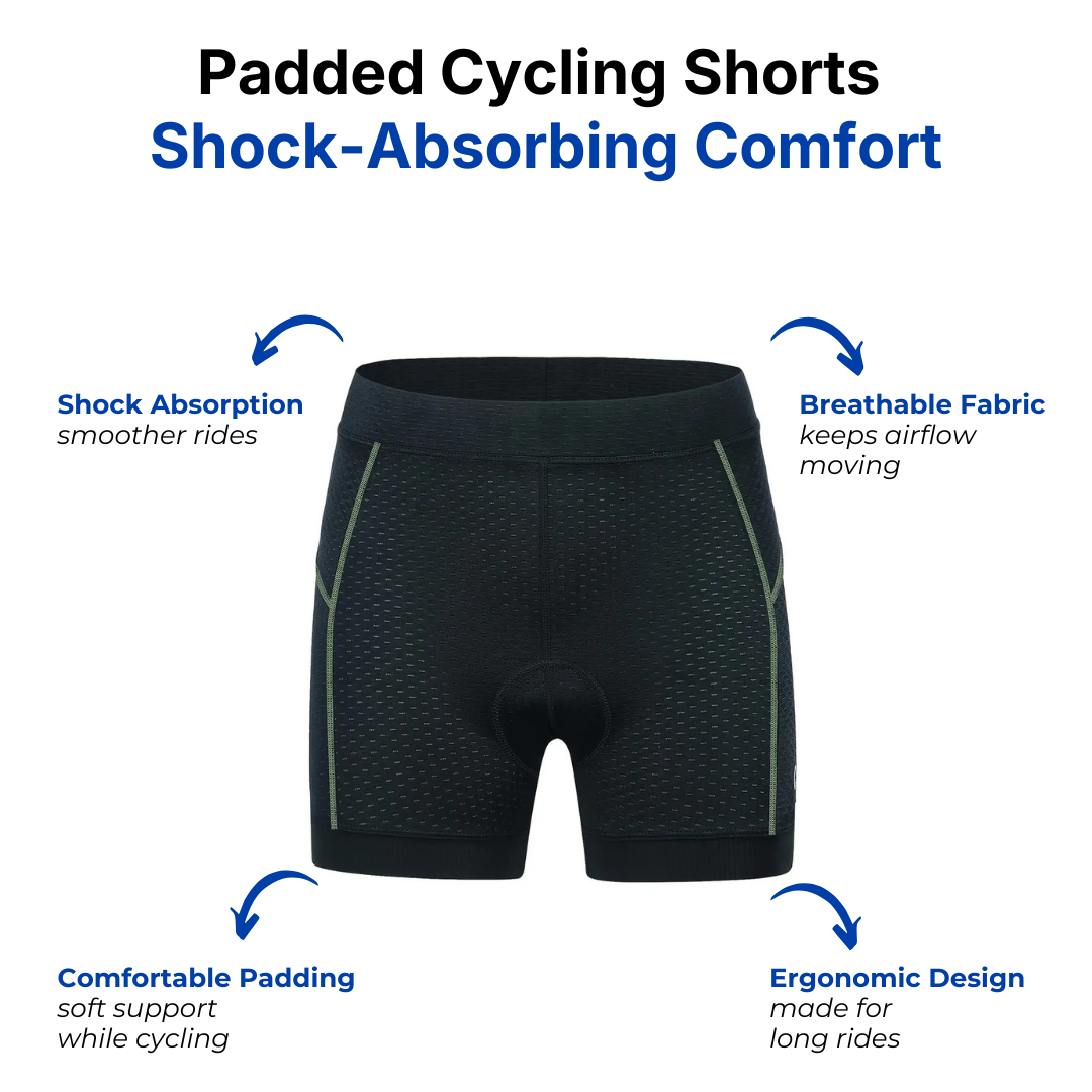 Women’s Cycling Shorts – Padded – Shock-Absorbing Comfort