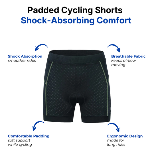 Women’s Cycling Shorts – Padded – Shock-Absorbing Comfort