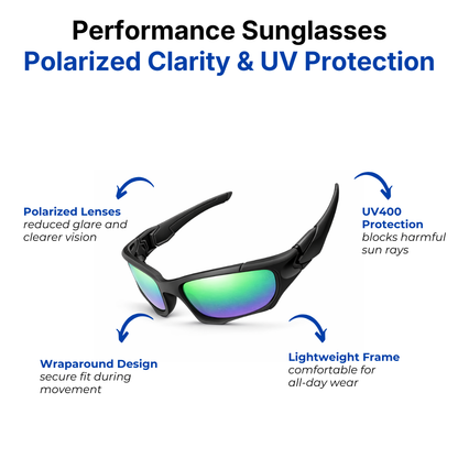 Men’s Performance Sunglasses – Polarized Clarity & UV Protection