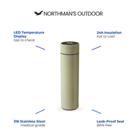 Smart Thermos Bottle - LED Temperature Display - 500ml Stainless Steel