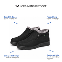 Men's Orthopedic Winter Boots - Cushioned Sole - Warm Fleece Lined