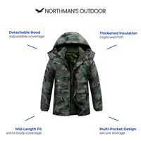 Men's Thickened Winter Coat - Detachable Hood - Multi-Pocket Workwear