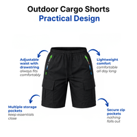 Women’s Summer Cargo Shorts with Zip Pockets