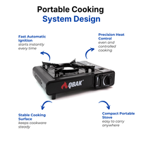 Portable Camping Stove – Automatic Ignition – Precision Heat Control