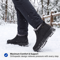 Men's Orthopedic Winter Boots - Cushioned Sole - Warm Fleece Lined