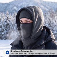 Thermal Balaclava Ski Mask - Fleece Windproof - Full Face Cover