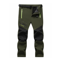 Men's Thermal Cargo Pants - Multi-Pocket - Belt Loops - Winter Outdoor