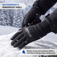 Heated Gloves - Waterproof Touchscreen Winter Gloves for Skiing